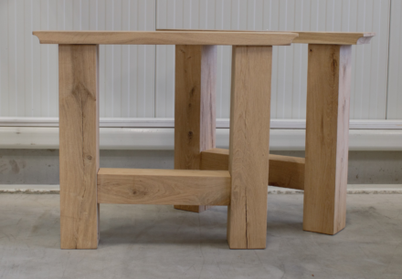 Eiken onderstel tafel H-poot